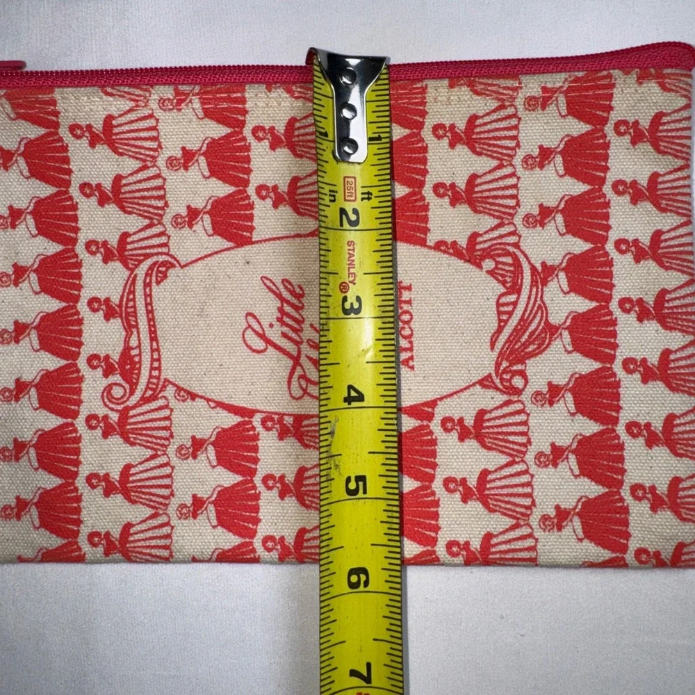 Out of Print Little Women Louisa May Alcott Canvas Zipper Pouch Bookish Bag Red